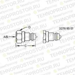 Быстросъемн. гидр. муфта, Coupler, Breakaway Coupler AN233013 