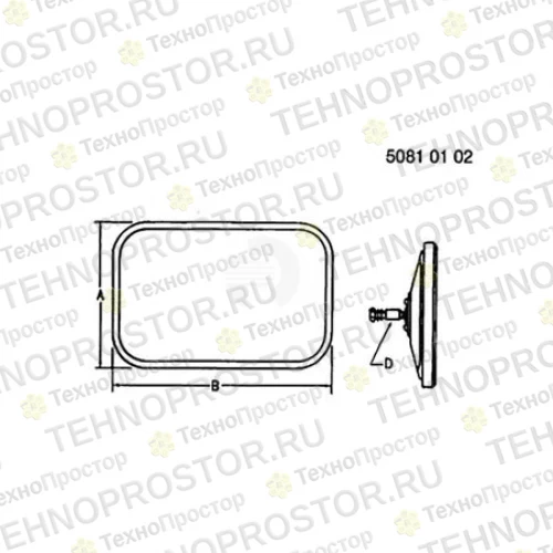 Зеркало заднего вида, Rear View Mirror For 50-55 Series Utility Tractors AR89137 