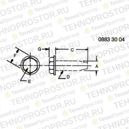 Винт, Screw, Hex Flange Head, Thread Roll GX22456