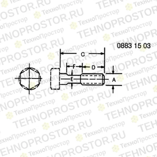 Винт, Cap Screw, Cylinder Head Cap R121490 