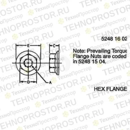 Гайка, Nut, Flanged Hex, Special R123574 