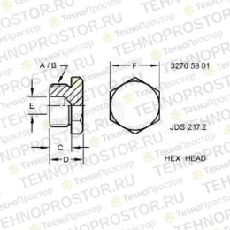 Заглушка фитинга, Drain Plug, Outside Hex Hd/ 1.312 I R36636 
