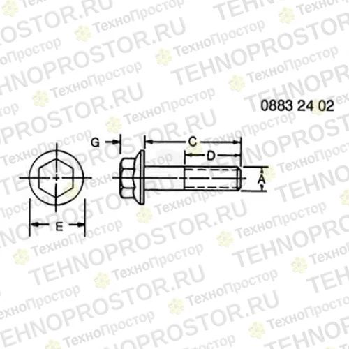 Винт с головкой, Cap Screw, 5/8