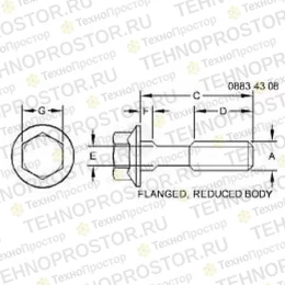 Винт с головкой, Cap Screw, M10 X 1.5 X 120 Flanged R520410 