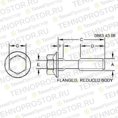 Винт с головкой, Cap Screw, Special Hex Flanged R522554 