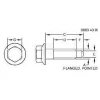 Винт с головкой, Cap Screw, M10 X 1.5 X 40.0 Hx Flg R537096 