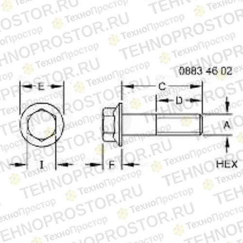 Винт с головкой, Cap Screw, Flanged Head Special RE524730 