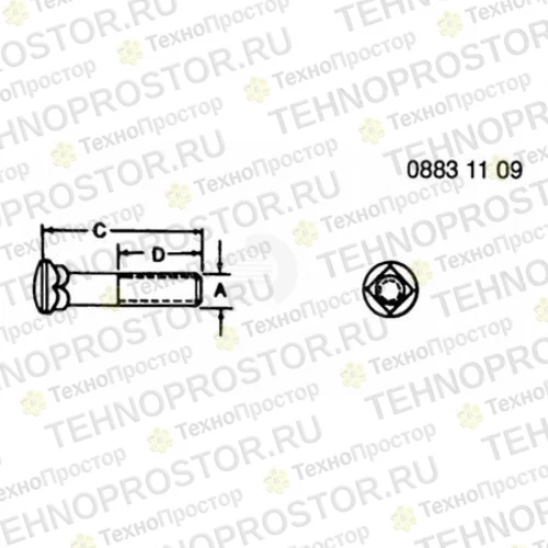 Болт, Bolt Dome Head Plow T79002 