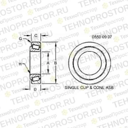 Конич. роликов. подшипник, Bearing, Roll TH111245 